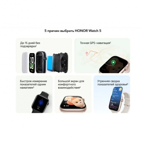 Умные часы Honor Watch 5 (5502ABGJ) Green - фото 8