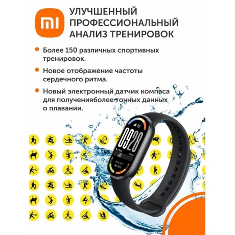 Умные часы Xiaomi Smart Band 10 (BHR07PYGL) Midnight Black - фото 28