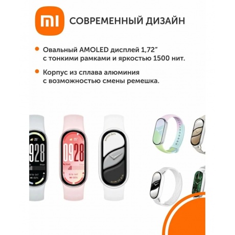 Умные часы Xiaomi Smart Band 10 (BHR07PSGL) Glacier Silver - фото 15
