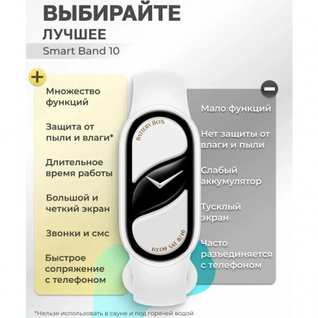 Умные часы Xiaomi Smart Band 10 (BHR07PSGL) Glacier Silver - фото 27