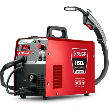 Полуавтомат сварочный ЗУБР RED FORCE MIGMAG FCAW MMA TIG 160А с газомбез газа горелка ПСГ-180 ПСГ-М5-160 11229₽