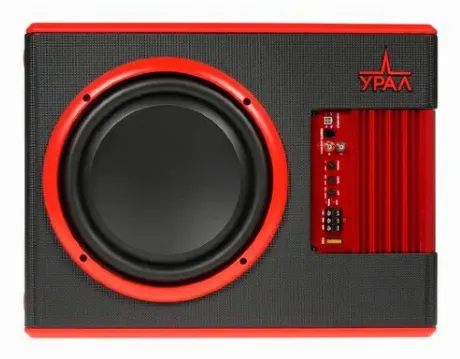 Сабвуфер автомобильный Ural АС-У12А ЧЕРНЫЙ 300Вт активный (30см/...