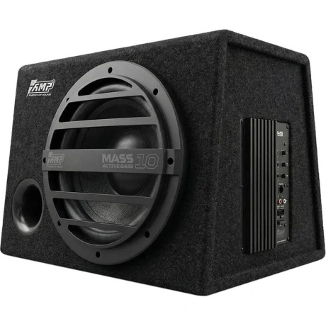 Активный корпусной автомобильный сабвуфер AMP MASS ACTIVE BASS 1...