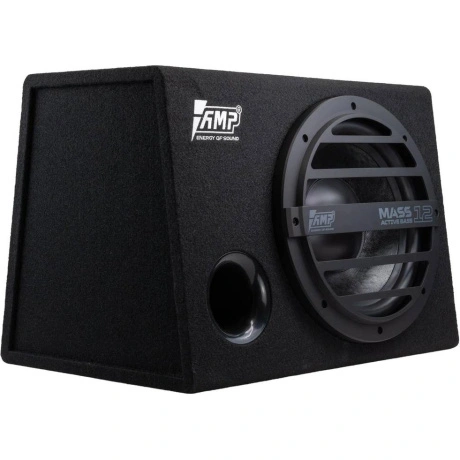 Активный корпусной автомобильный сабвуфер AMP MASS ACTIVE BASS 1...