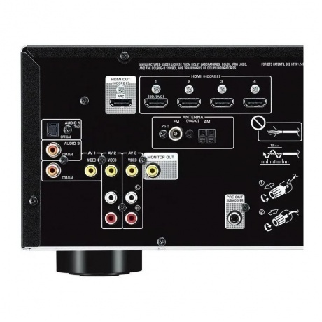 Ресивер AV Yamaha RX-V385 5.1 черный - фото 6