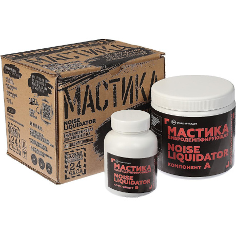 Двухкомпонентная вибродемпфирующая мастика STP NoiseLiquidator, компоненты 0,88 кг + 0,12 кг