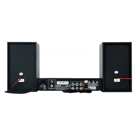 Микросистема Hyundai H-MS100 черный 12Вт/CD/CDRW/DVD/DVDRW/FM/USB - фото 2