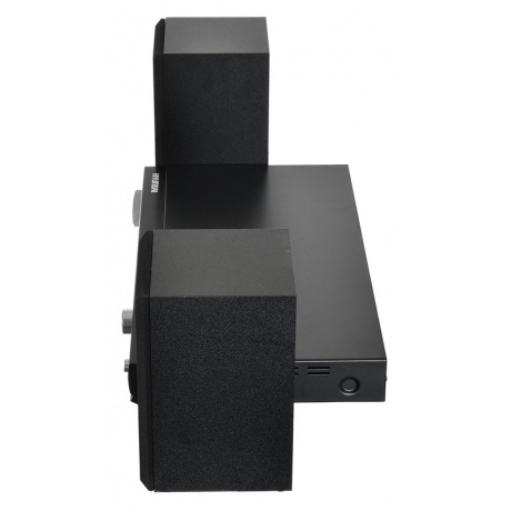 Микросистема Hyundai H-MS120 черный 10Вт/CD/CDRW/DVD/DVDRW/FM/USB - фото 4