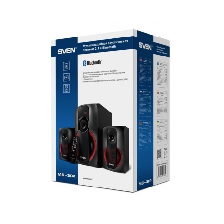 Акустическая система Sven MS-304 2.1 черный/красный - фото 8