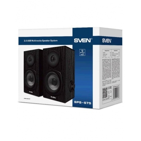 Акустическая система Sven SPS-575 2.0 черный - фото 6