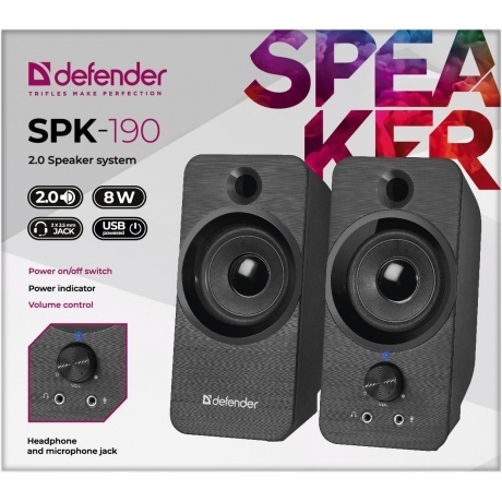 Акустическая система Defender SPK-190 Black (65190) - фото 4