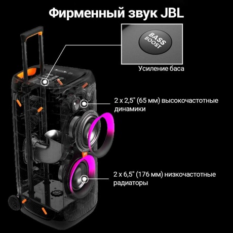 Минисистема JBL Partybox 310 черный 240Вт - фото 23