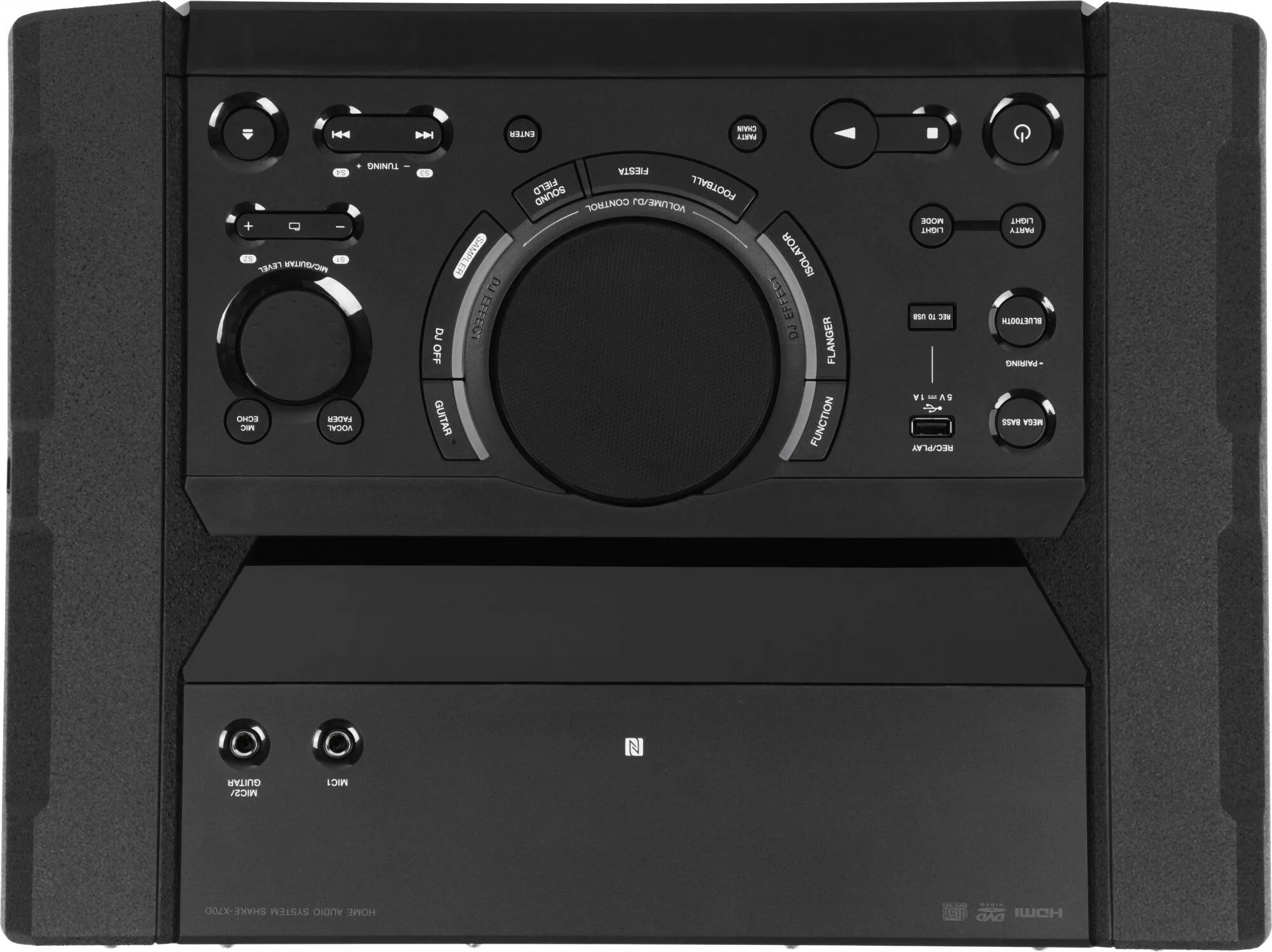 Минисистема Sony SHAKE-X70 черный USB BT - фото 3