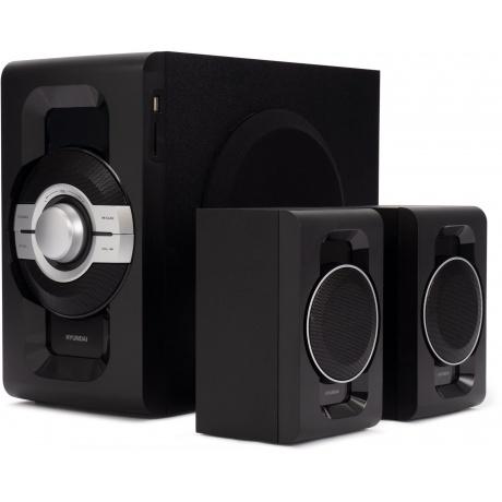 Микросистема Hyundai H-MS1403 черный 60Вт FM BT - фото 2