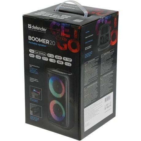 Портативная акустика Defender BLACK BOOMER 20 (65820) - фото 11