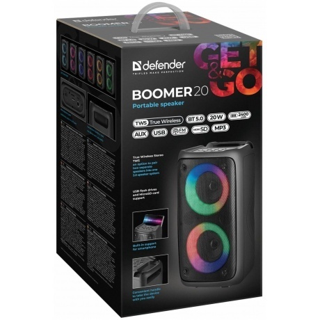 Портативная акустика Defender BLACK BOOMER 20 (65820) - фото 23