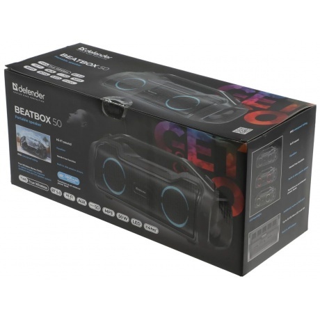 Портативная акустика Defender BLACK BEATBOX 50 (65950) - фото 10