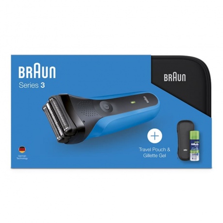 Электробритва Braun 310TS + гель Gillitte Sensitive Алоэ 75мл+футляр - фото 3