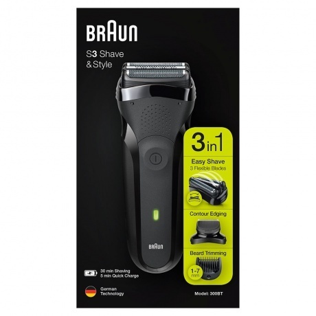 Электробритва Braun Series 3 300BT Black Shave&amp;Style - фото 5