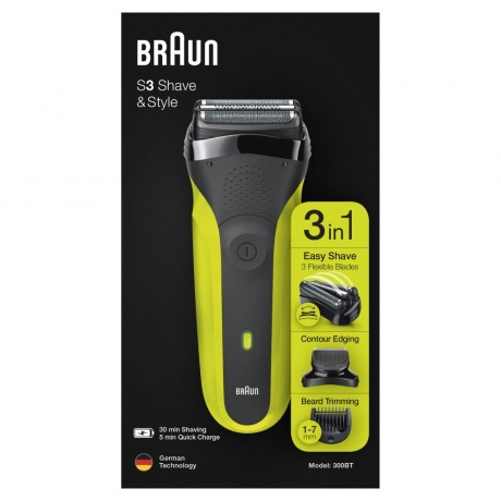 Бритва электрическая Braun 300BT Green - фото 4