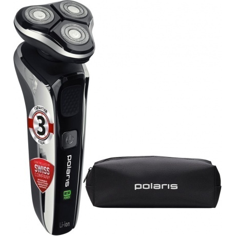 Электробритва Polaris PMR 0307RС Wet&amp;Dry PRO 5 blades+, черный/хром - фото 5