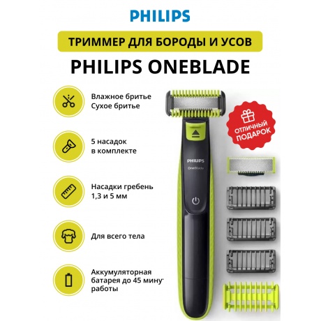 Триммер Philips QP2824/10 - фото 1