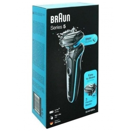 Электробритва Braun Series 5 50-M1000s черный/мятный - фото 16