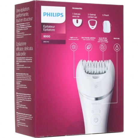 Эпилятор Philips BRE700/01  Series 8000, белый - фото 7