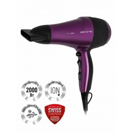 

Фен Polaris PHD 2077i фиолетовый/черный