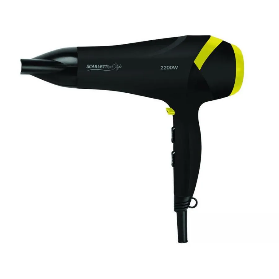 Фен Scarlett SC-HD70I18 черный с желтым - фото 2