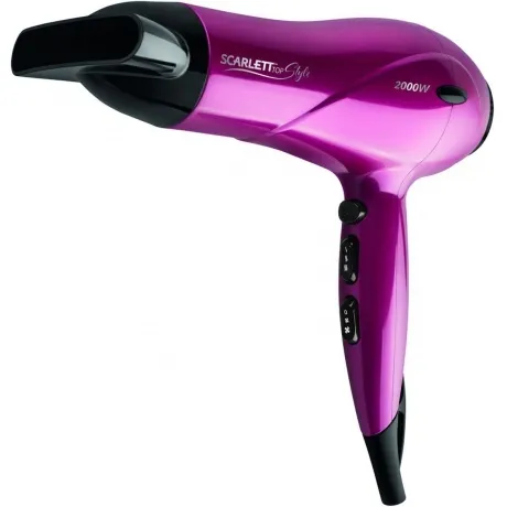 Фен Scarlett SC-HD70I67 2000Вт малиновый/черный