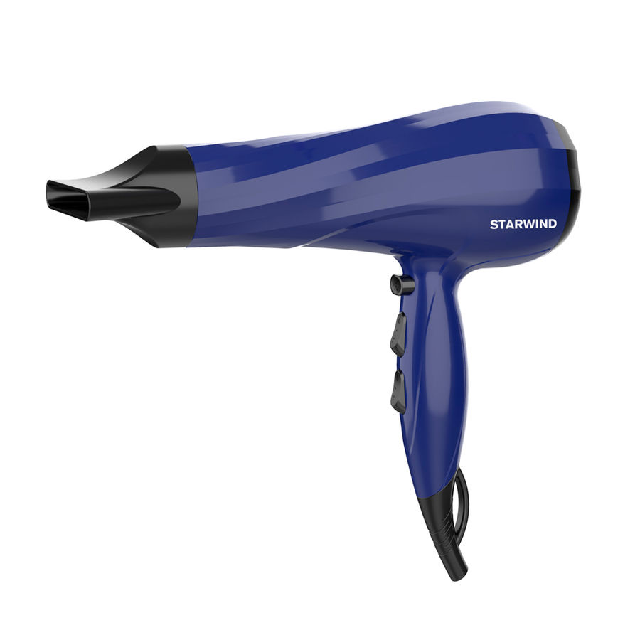 Фен Starwind SHP6105 2400Вт синий фен для волос с концентратором и диффузором viconte 2400 вт