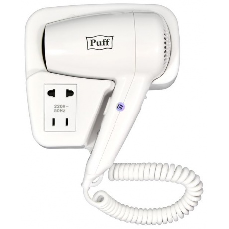 

Фен Puff-1200B 1405.002 1.2кВт белый с доп. розеткой