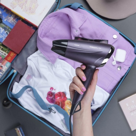 Фен Scarlett SC-HD70IT13 фиолетовый - фото 7