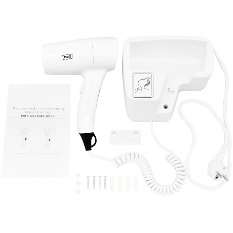 Фен Puff 1201 1200Вт белый - фото 2
