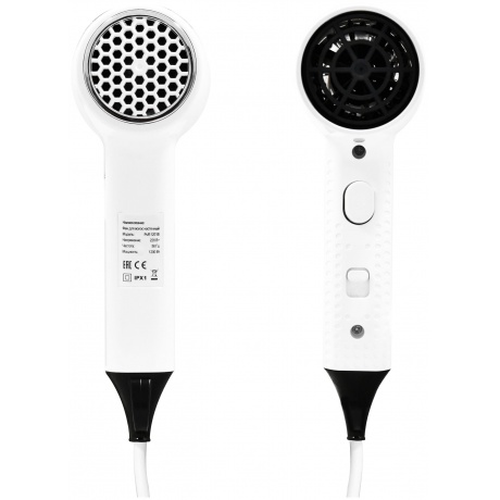 Фен Puff 1201 1200Вт белый - фото 5