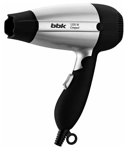 Фен BBK BHD-1200 черный/серебро
