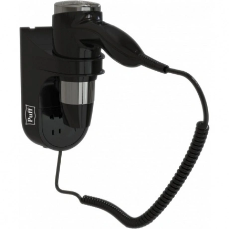 Фен Puff 1600ВlB 1600Вт черный/серебристый