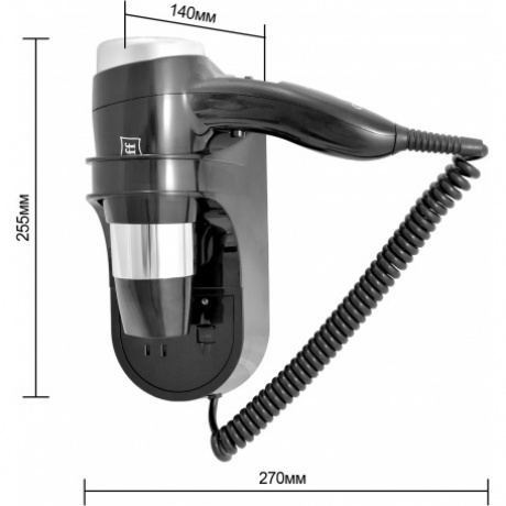 Фен Puff 1600ВlB 1600Вт черный/серебристый - фото 2