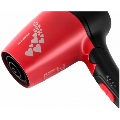 Фен Starwind SHD 7065 1400Вт черный/красный - фото 5