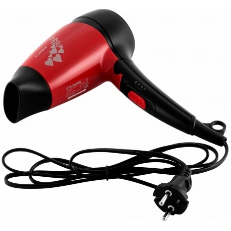 Фен Starwind SHD 7065 1400Вт черный/красный - фото 7