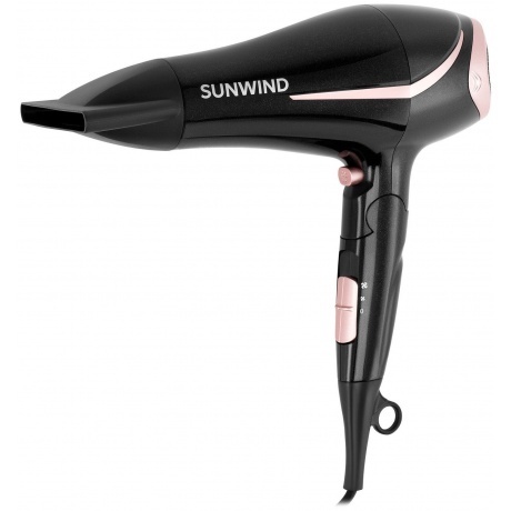 Фен SunWind SUHD 550 2200Вт черный/розовое золото - фото 1