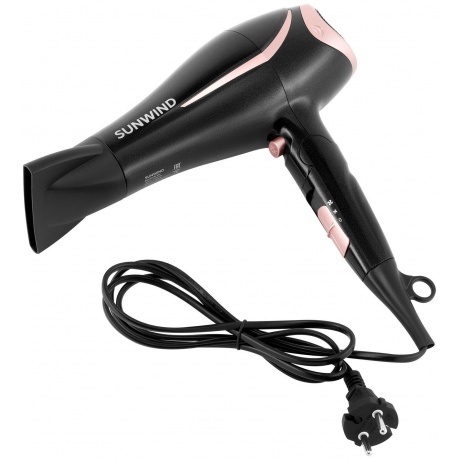 Фен SunWind SUHD 550 2200Вт черный/розовое золото - фото 8