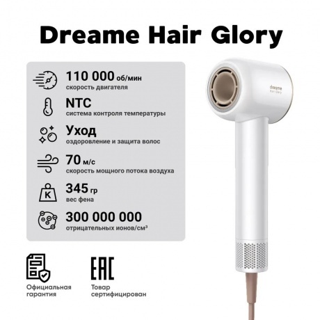 Фен Dreame AHD6A-WH Hair Glory White
