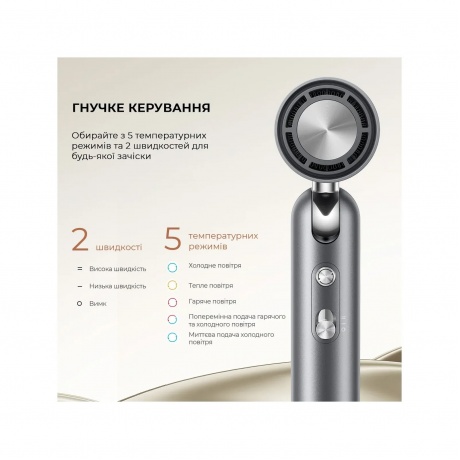 Фен Dreame AHD51 Pocket Space Gray - фото 3