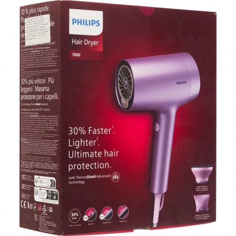 Фен Philips BHD720/10 1800Вт фиолетовый - фото 9