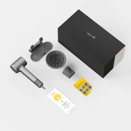 Фен Deerma DEM-CF51W 1400Вт темно-серый - фото 11