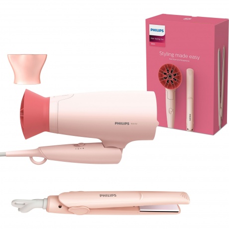 Фен Philips BHP398/00 1600Вт розовый - фото 1