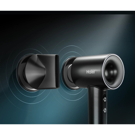 Фен Haier HHD-603 графитовый, 1600 Вт, компактный, ионизация - фото 25