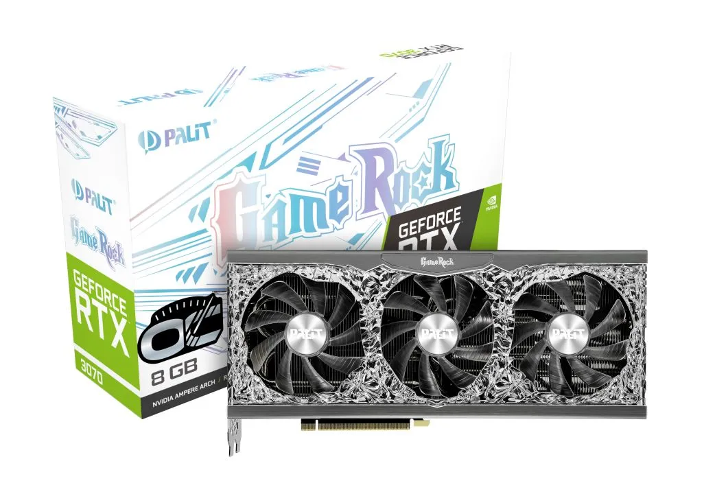 Видеокарта Palit RTX3070 GameRock OC 8Gb (NE63070H19P2-1040G) - фото 4